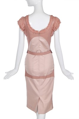 Lot 108 - An Alexander McQueen pink wool showpiece dress, 'Supercalifragilistic' collection, Autumn-Winter 2002-03