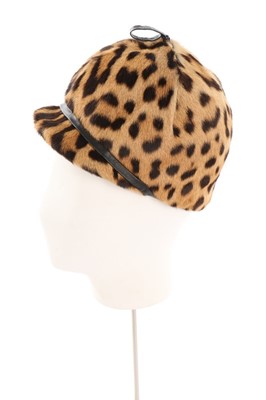 Lot 427 - An I Magnin & Co leopard skin hat, 1960s,...