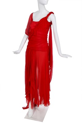 Lot 106 - An Alexander McQueen red 'Shipwreck' dress, 'Irere' commercial collection, Spring-Summer, 2003