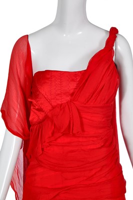 Lot 106 - An Alexander McQueen red 'Shipwreck' dress, 'Irere' commercial collection, Spring-Summer, 2003