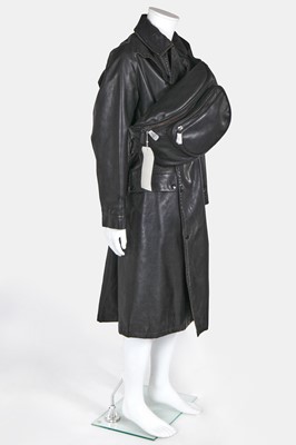 Lot 13 - A man's rubber motorcycling coat, 1930s-40s