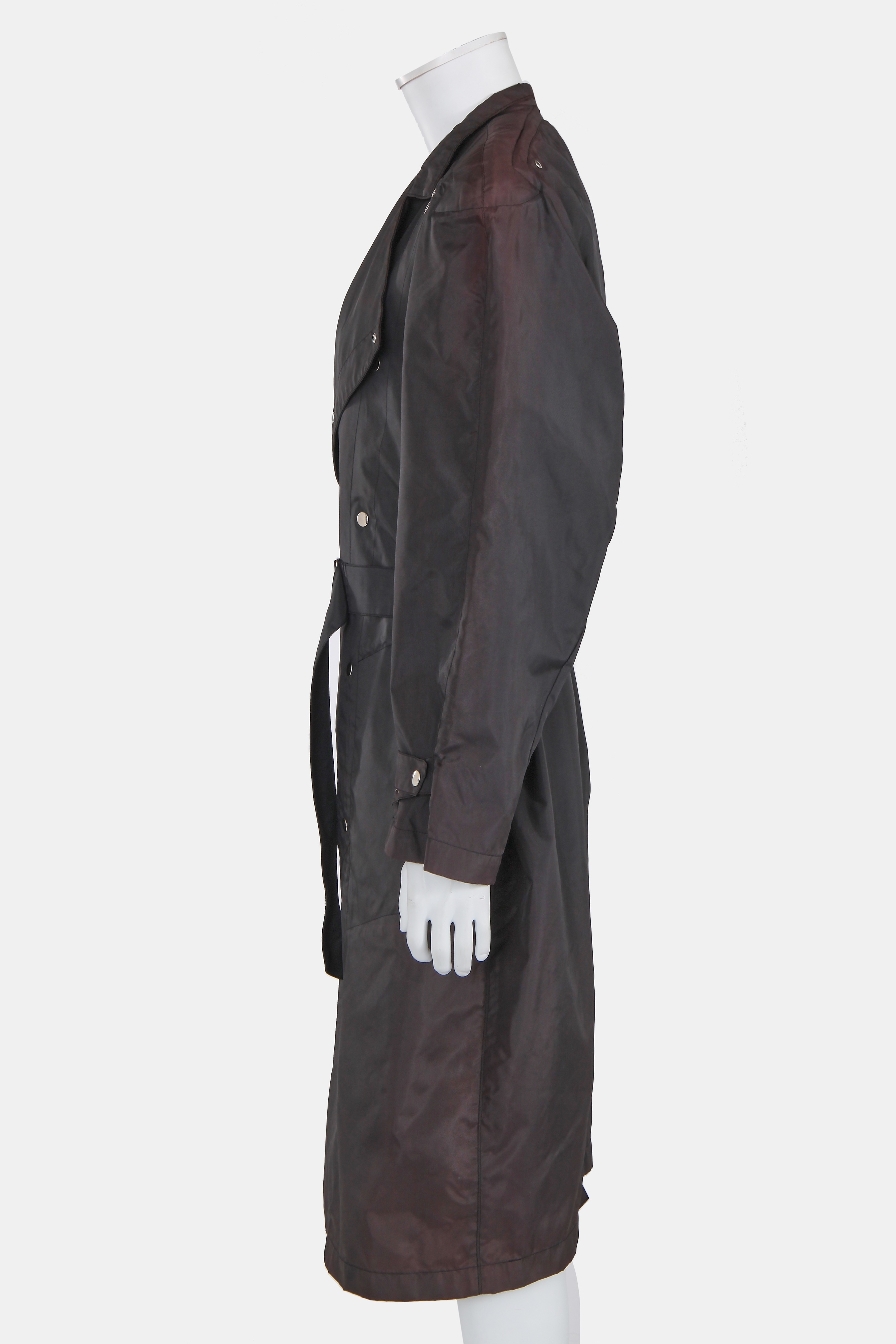 Lot 33 - A Thierry Mugler black polyester raincoat,