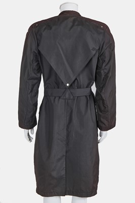 Lot 33 - A Thierry Mugler black polyester raincoat, 1980s