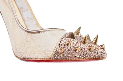 Lot 221 - Six pairs of Christian Louboutin heeled shoes,...