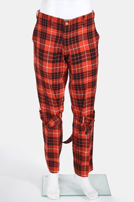 Lot 156 - A pair of Vivienne Westwood men's tartan wool bondage trousers, mid-2000s