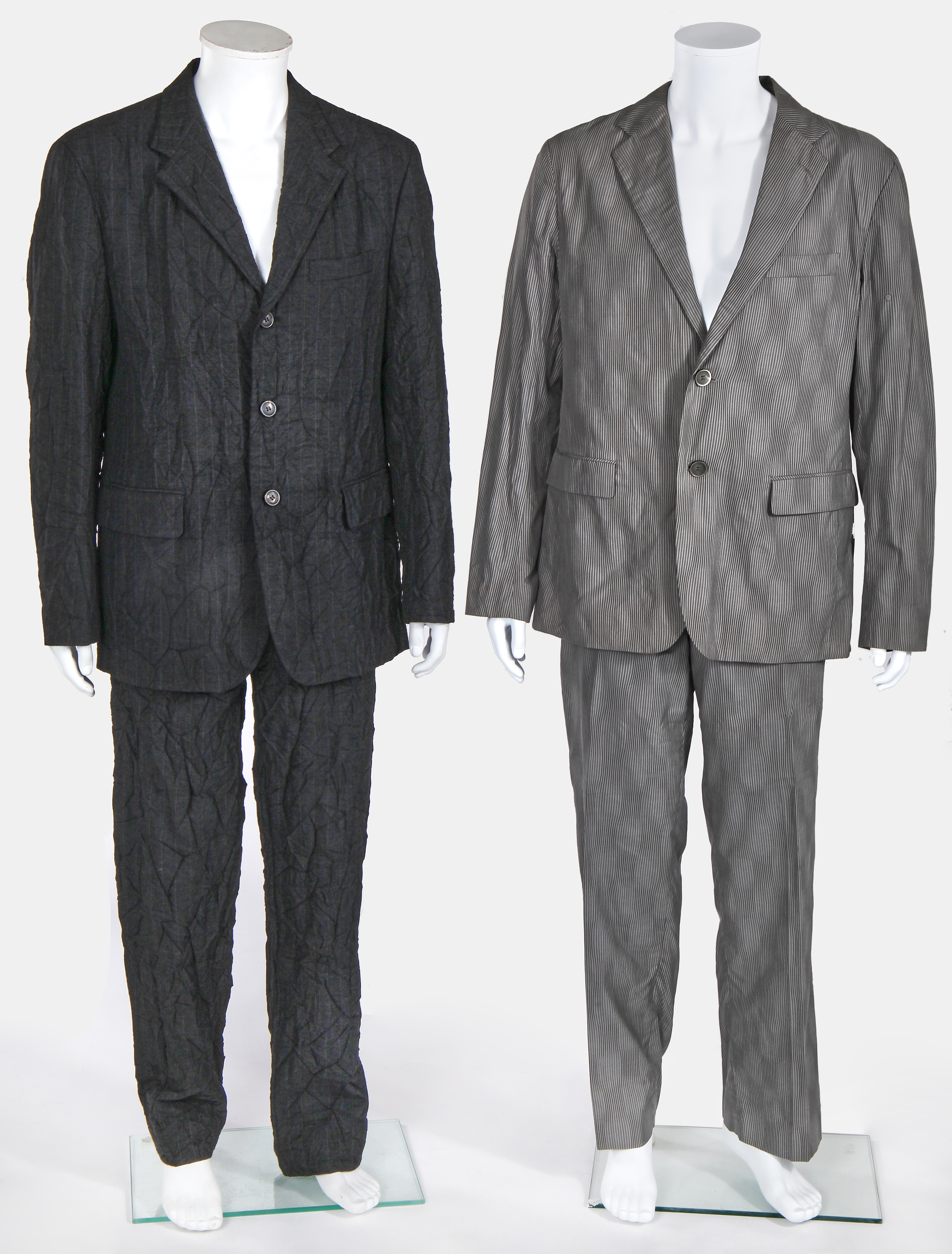 Issey Miyake Men 80s Archive Check Double-Breasted Blazer S