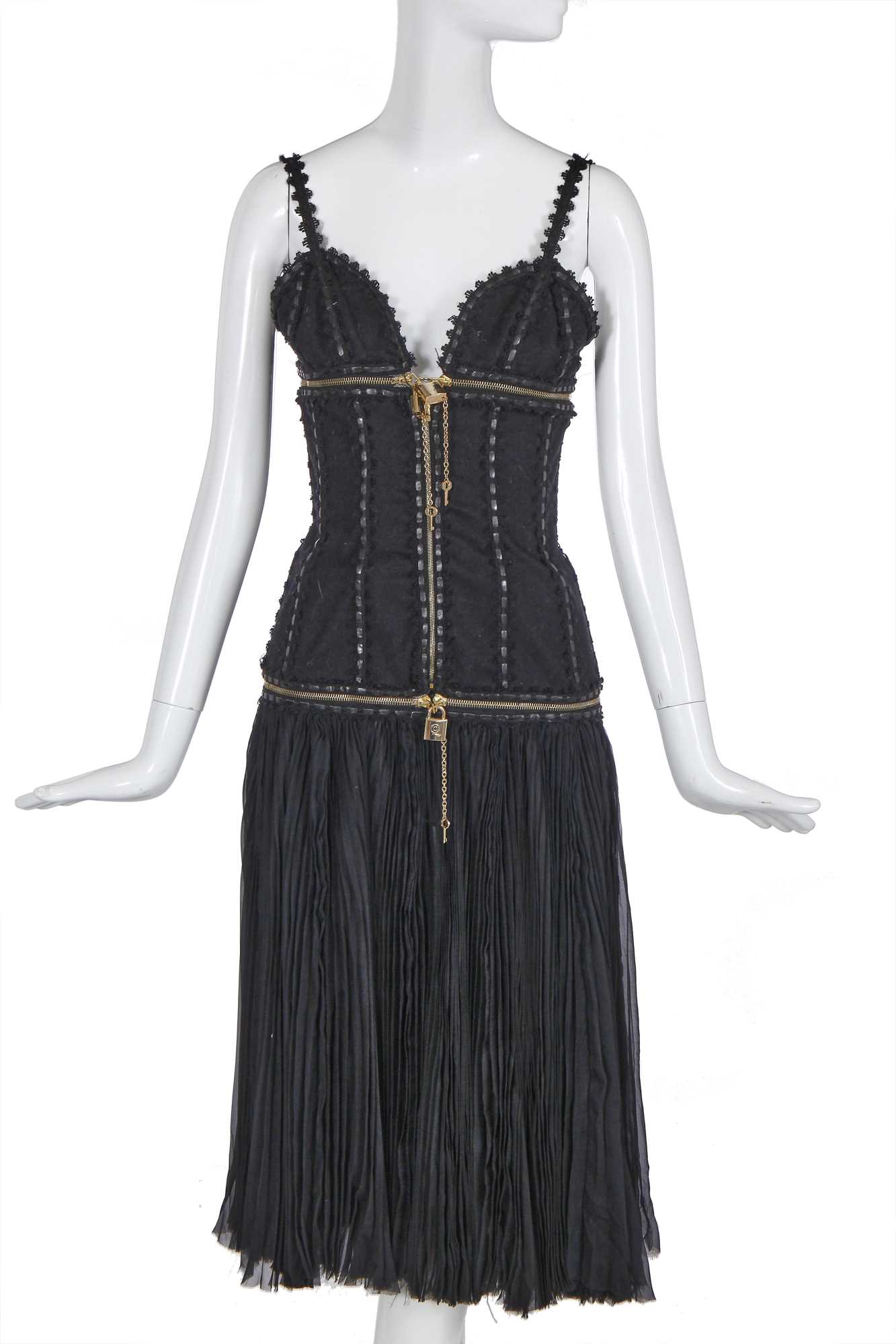 Lot 101 - An Alexander McQueen padlocked 'chastity' dress, pre-collection, Autumn-Winter 2003