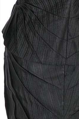 Lot 103 - An Alexander McQueen black silk skirt suit, 'Scanners' collection, Autumn-Winter 2003-04