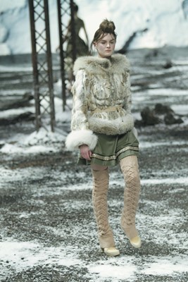 Lot 105 - An Alexander McQueen  embellished fur jacket,  'Scanners' collection, Autumn-Winter 2003-04