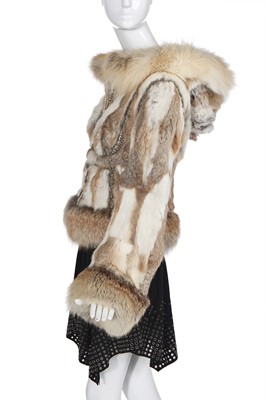 Lot 105 - An Alexander McQueen  embellished fur jacket,  'Scanners' collection, Autumn-Winter 2003-04