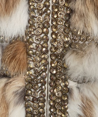 Lot 105 - An Alexander McQueen  embellished fur jacket,  'Scanners' collection, Autumn-Winter 2003-04