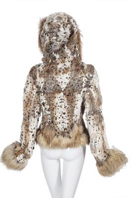 Lot 104 - An Alexander McQueen sequined fur jacket, 'Scanners' collection, Autumn-Winter 2003-04