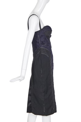 Lot 98 - An Alexander McQueen navy and black corset dress, pre-collection, Spring-Summer 2004