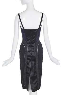 Lot 98 - An Alexander McQueen navy and black corset dress, pre-collection, Spring-Summer 2004