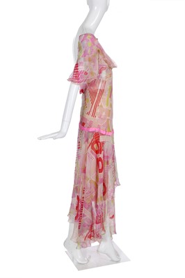 Lot 99 - An Alexander McQueen pink chiffon dress, 'Deliverance' collection, Spring-Summer 2004