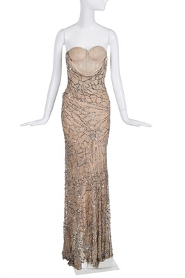 Lot 100 - An Alexander McQueen sequined corset gown, 'Deliverance' commercial collection, Spring-Summer 2004