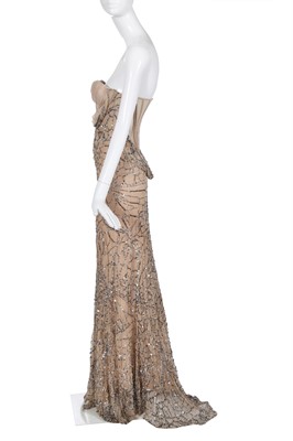 Lot 100 - An Alexander McQueen sequined corset gown, 'Deliverance' commercial collection, Spring-Summer 2004