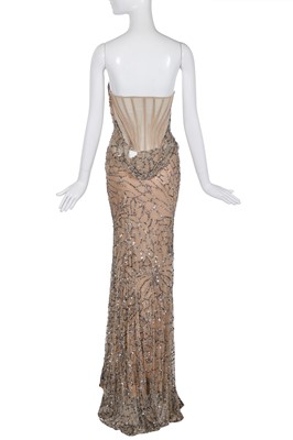 Lot 100 - An Alexander McQueen sequined corset gown, 'Deliverance' commercial collection, Spring-Summer 2004