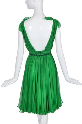 Lot 94 - An Alexander McQueen emerald green chiffon cocktail dress, 'The Man Who Knew Too Much', Autumn/Winter 2005-06