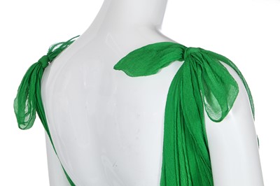 Lot 94 - An Alexander McQueen emerald green chiffon cocktail dress, 'The Man Who Knew Too Much', Autumn/Winter 2005-06