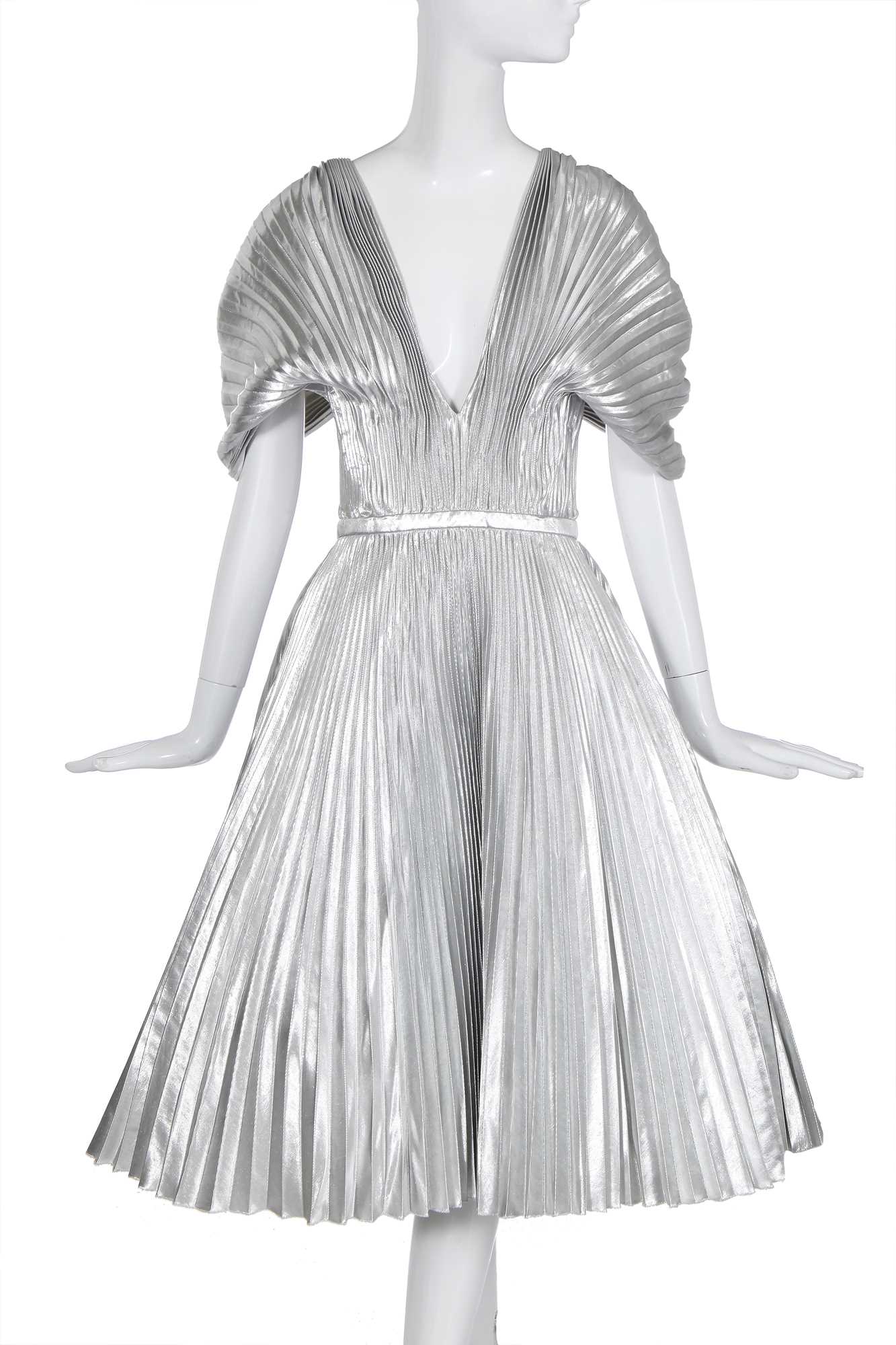 Lot 96 - An Alexander McQueen silver cocktail dress, 'The Man Who Knew Too Much', Autumn-Winter 2005-06