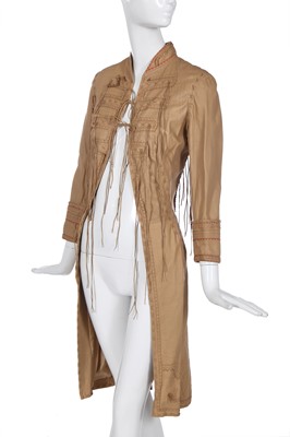 Lot 95 - An Alexander McQueen beige leather coat 'The Man Who Knew Too Much' commercial collection, Autumn-Winter 2005-06
