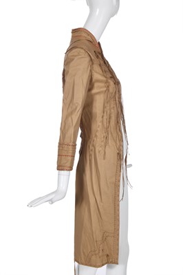 Lot 95 - An Alexander McQueen beige leather coat 'The Man Who Knew Too Much' commercial collection, Autumn-Winter 2005-06