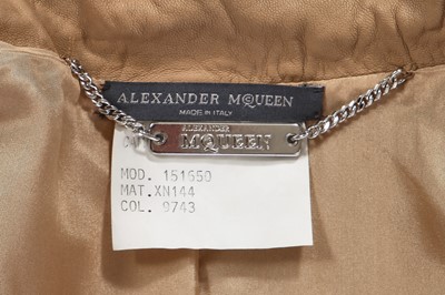 Lot 95 - An Alexander McQueen beige leather coat 'The Man Who Knew Too Much' commercial collection, Autumn-Winter 2005-06