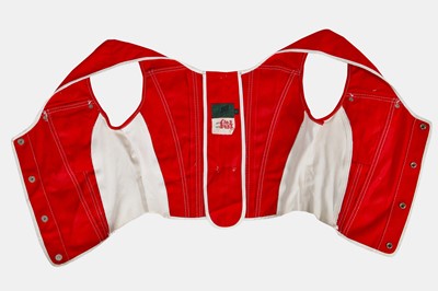 Lot 73 - A Jean Paul Gaultier men's red and white 'Converse' waistcoat, 'Casanova at the Gym' collection, Spring-Summer 1992