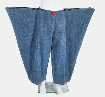 Lot 94 - A rare Jean Paul Gaultier men's jeans ensemble, 'Tattoos/Raw and Refined' collection, Spring-Summer 1994
