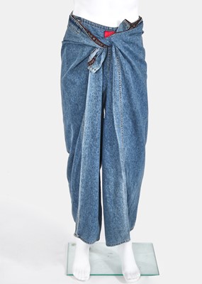 Lot 94 - A rare Jean Paul Gaultier men's jeans ensemble, 'Tattoos/Raw and Refined' collection, Spring-Summer 1994