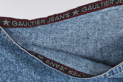 Lot 94 - A rare Jean Paul Gaultier men's jeans ensemble, 'Tattoos/Raw and Refined' collection, Spring-Summer 1994
