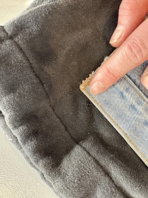 Lot 93 - A rare pair of Jean Paul Gaultier men's trousers, 'Tattoos/The Raw and Refined' collection, Spring-Summer 1994