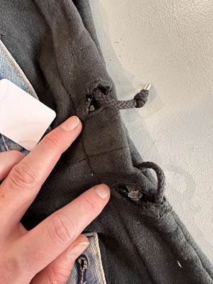 Lot 93 - A rare pair of Jean Paul Gaultier men's trousers, 'Tattoos/The Raw and Refined' collection, Spring-Summer 1994