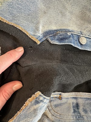 Lot 93 - A rare pair of Jean Paul Gaultier men's trousers, 'Tattoos/The Raw and Refined' collection, Spring-Summer 1994