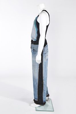 Lot 93 - A rare pair of Jean Paul Gaultier men's trousers, 'Tattoos/The Raw and Refined' collection, Spring-Summer 1994