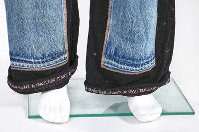 Lot 93 - A rare pair of Jean Paul Gaultier men's trousers, 'Tattoos/The Raw and Refined' collection, Spring-Summer 1994