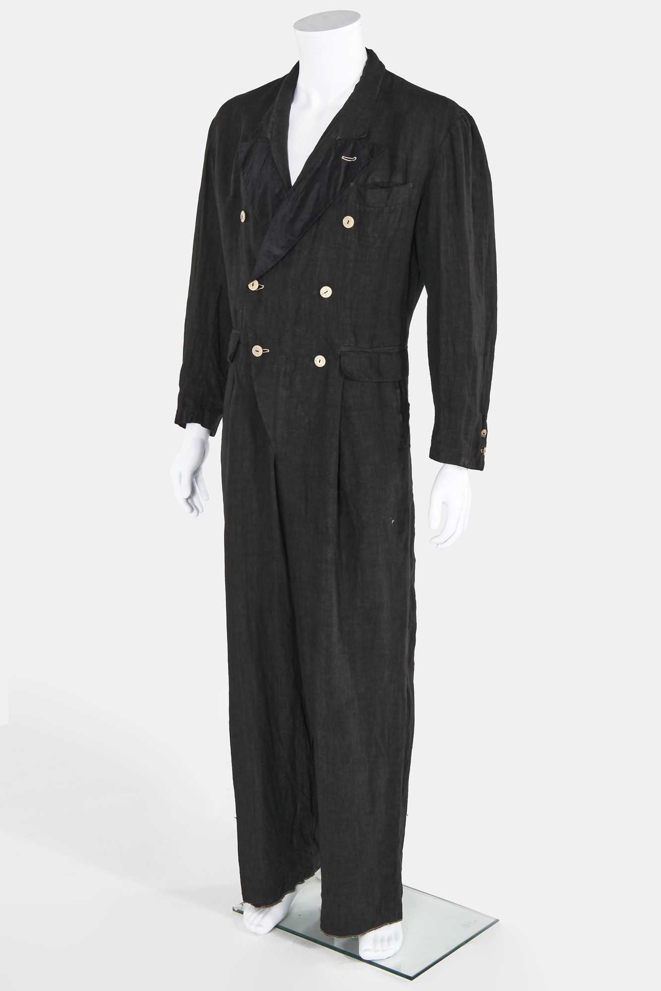 Click for high resolution Lot 68 - A Jean Paul Gaultier man's black linen jumpsuit, circa 1985