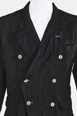 Lot 68 - A Jean Paul Gaultier man's black linen jumpsuit, circa 1985