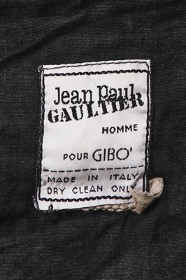 Lot 68 - A Jean Paul Gaultier man's black linen jumpsuit, circa 1985