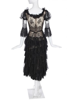 Lot 90 - An Alexander McQueen black lace dress, 'Widows of Culloden' commercial collection, Autumn-Winter 2006-07