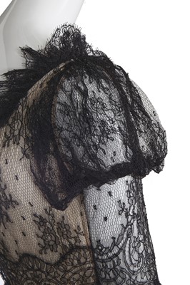Lot 90 - An Alexander McQueen black lace dress, 'Widows of Culloden' commercial collection, Autumn-Winter 2006-07