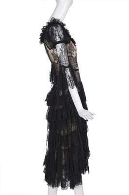 Lot 90 - An Alexander McQueen black lace dress, 'Widows of Culloden' commercial collection, Autumn-Winter 2006-07