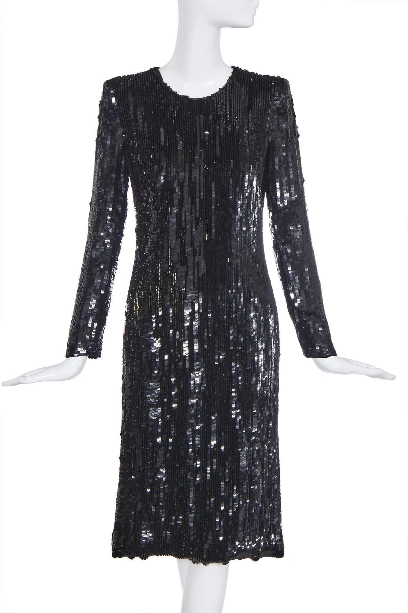 Lot 83 - An Alexander McQueen black sequined Isabella Blow portrait dress, 'La Dame Bleue', Spring-Summer 2008