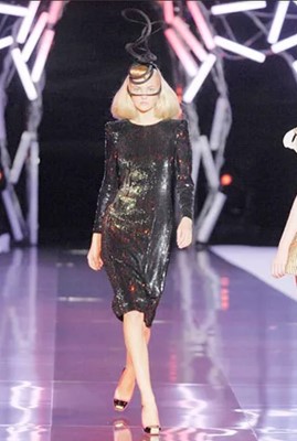 Lot 83 - An Alexander McQueen black sequined Isabella Blow portrait dress, 'La Dame Bleue', Spring-Summer 2008