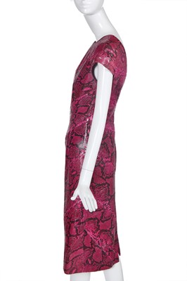 Lot 85 - An Alexander McQueen fuchsia snakeskin dress, 'La Dame Bleue', Spring-Summer 2008