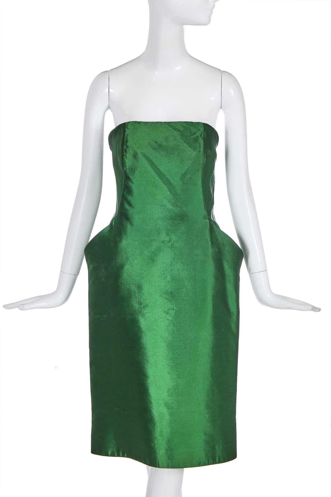 Lot 86 - An Alexander McQueen emerald green dress, 'La Dame Bleue' commercial collection, Spring-Summer 2008