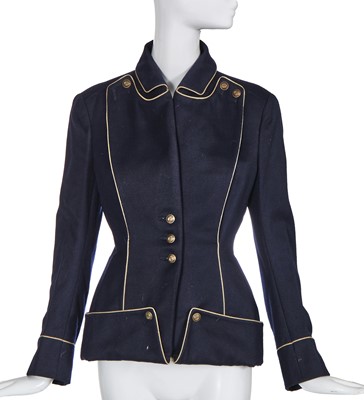 Lot 81 - An Alexander McQueen navy wool jacket, 'The Girl Who Lived in the Tree' commercial collection, Autumn-Winter 2008-09