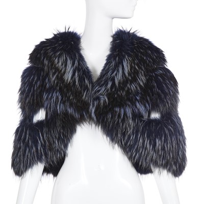 Lot 82 - An Alexander McQueen blue fur capelet, 'The Girl Who Lived in the Tree', commercial collection, Autumn-Winter 2008-09
