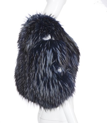 Lot 82 - An Alexander McQueen blue fur capelet, 'The Girl Who Lived in the Tree', commercial collection, Autumn-Winter 2008-09